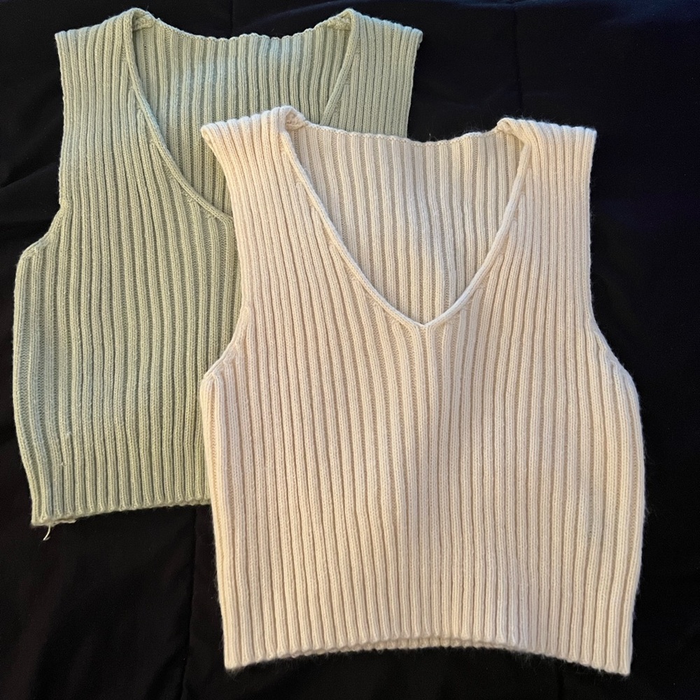 2PC KNIT CROP TOPS